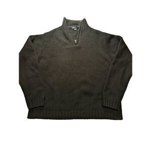 Tommy Hilfiger vintage quarter zip 100% lambs wool sweater